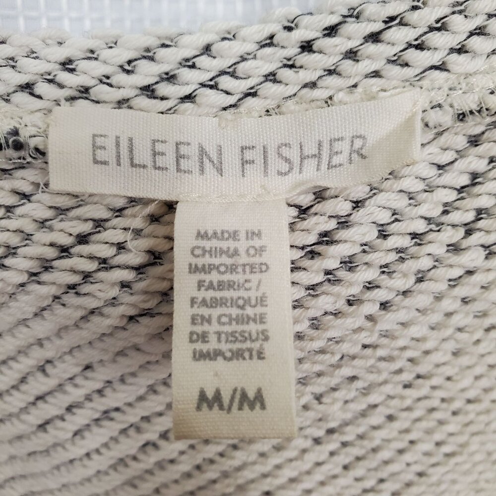 Eileen Fisher M Dress Sweater Organic Cotton Knit Pockets Shift Casual Chic - Picture 3 of 7
